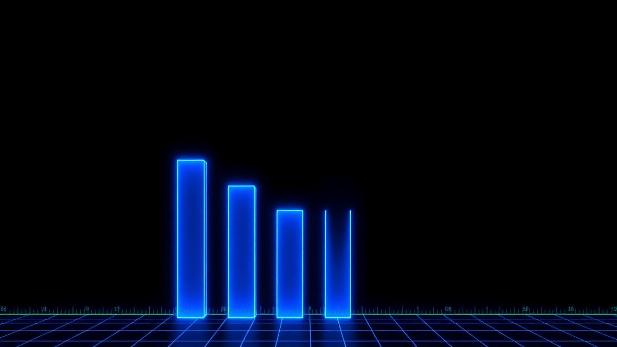 Abstract scaled bars illustrating position sizing against a stop level